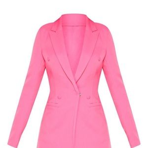 Pink Double Breasted Blazer